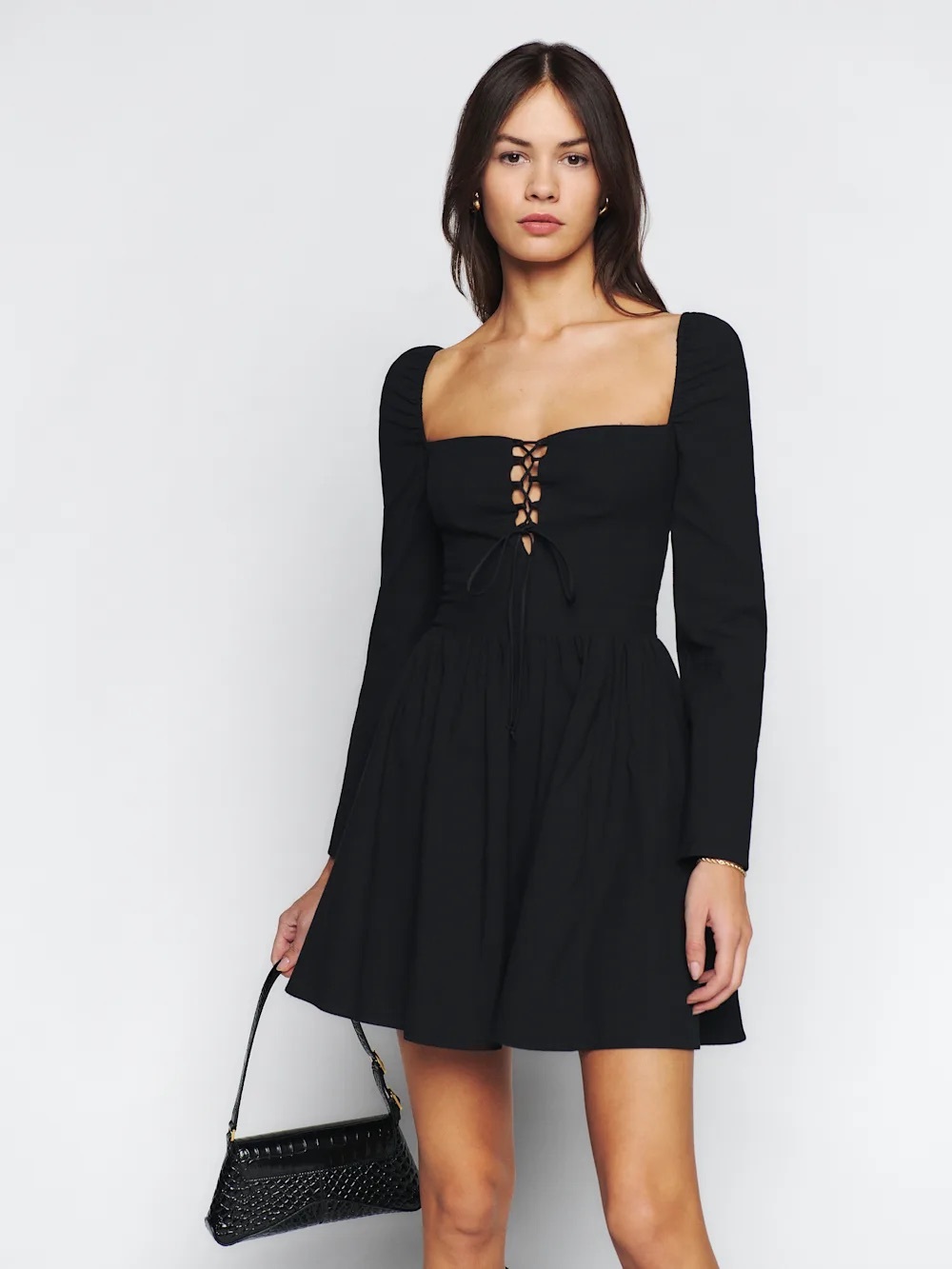 Reformation Johnny Dress Black - Size 4
